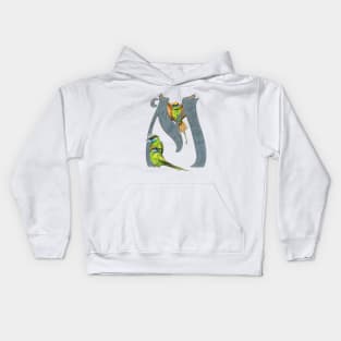 Avian Alphabet M - Green bee-eater Kids Hoodie